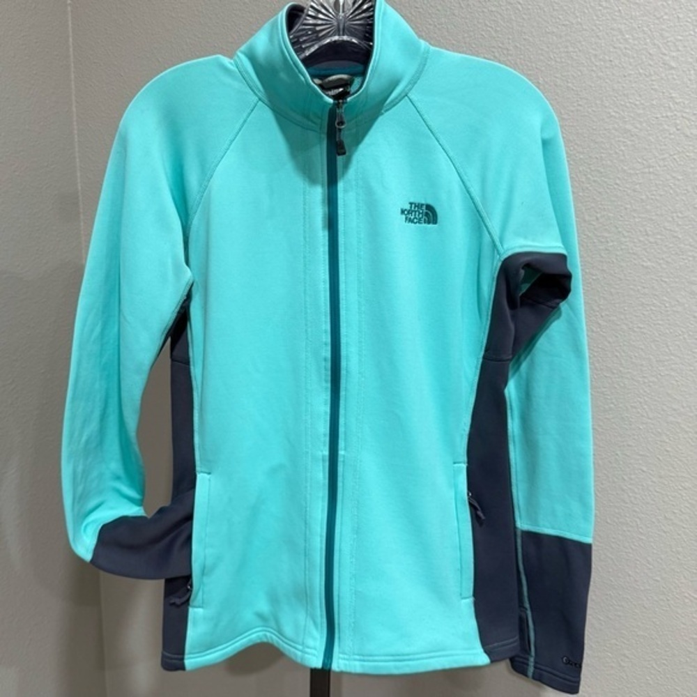 The North Face women’s mint green and gray full zip jacket size small